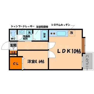 ラグリシーヌf【2階】の間取り