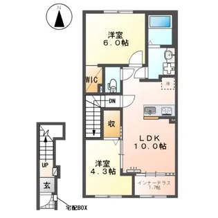 仮)加須市久下スターテラスⅡ【2階】の間取り