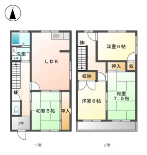 明豊ハイツB【1階】の間取り