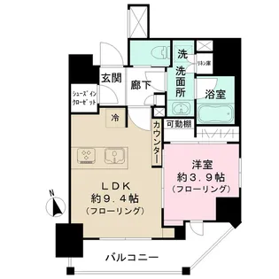 ヴァースクレイシアIDZ立川【12階】の間取り