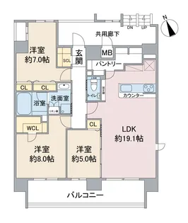 Casa Via【9階】の間取り