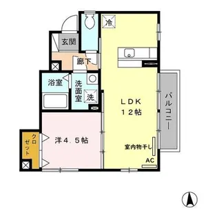 アムール丸子【1階】の間取り