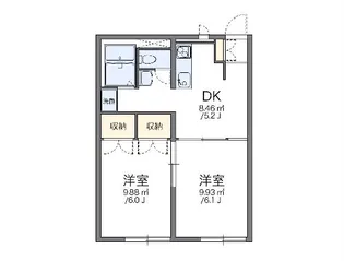 レオパレスMINAMI HANYUⅡ【1階】の間取り