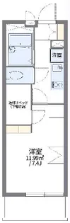 レオパレスバーディーパレス【3階】の間取り