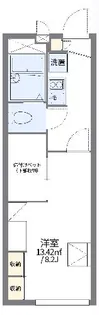 レオパレス古茂【202号室】の間取り