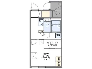 レオパレス植大【102号室】の間取り