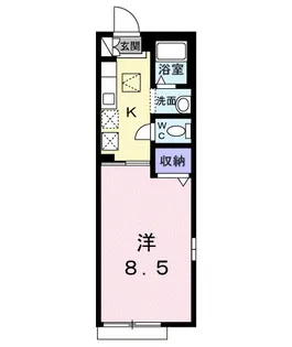 メルベーユA【1階】の間取り