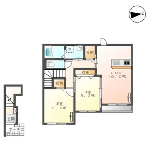 ハートレー【2階】の間取り