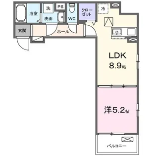 ヒカルサ四日市西浜田【1階】の間取り