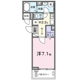 ヒカルサ四日市西浜田【3階】の間取り