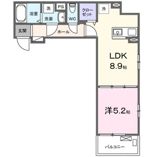 ヒカルサ四日市西浜田【3階】の間取り