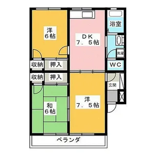 ウィングコート叶【1階】の間取り