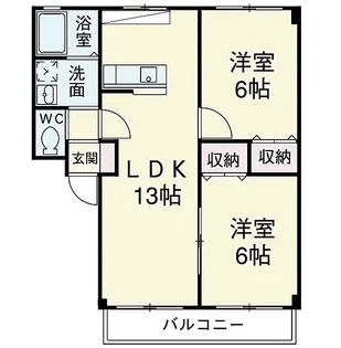 アイパレット岩屋【1階】の間取り