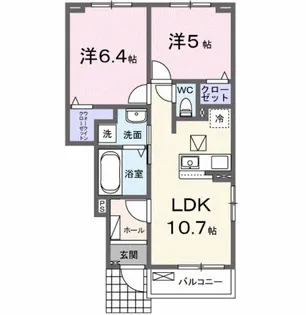 ロイヤル オーク【1階】の間取り