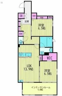 Arvense南雪谷【3階】の間取り