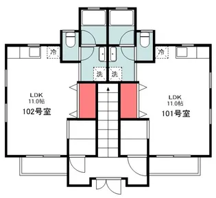 陽だまりとRu Fina【102号室】の間取り
