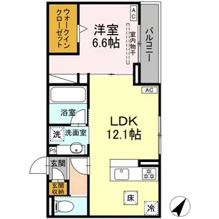 D CREST新川N【1階】の間取り
