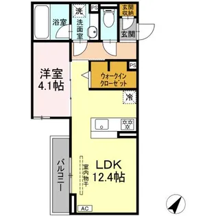 D crest新川N【1階】の間取り