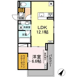 D CREST新川N【3階】の間取り