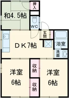 シティハイムクラウン【2階】の間取り