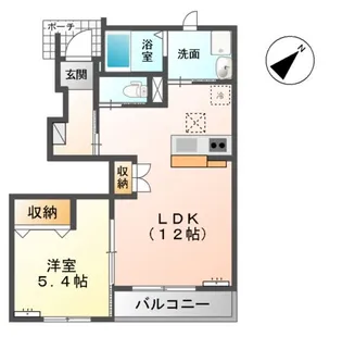 テンダーハウスA【1階】の間取り