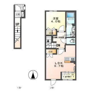 シェルル・スターテラス安久路Ⅱ(仮)【2階】の間取り