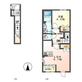 シェルル・スターテラス安久路Ⅱ(仮)【2階】の間取り