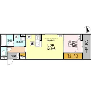 エルミネット【1階】の間取り