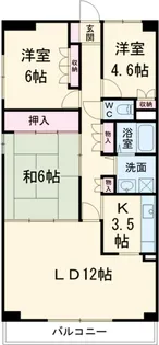 本厚木ロイヤルマンション【6階】の間取り