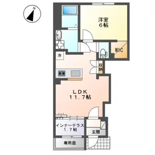 宮前区平2丁目アパートⅡ【1階】の間取り