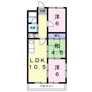 第二グリーンマンション服部【2階】の間取り