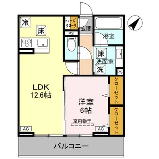 ノーブルラフィネ万平町 A【1階】の間取り