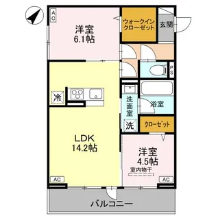 ノーブルラフィネ万平町 A【3階】の間取り