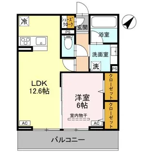 ノーブルラフィネ万平町 B【3階】の間取り