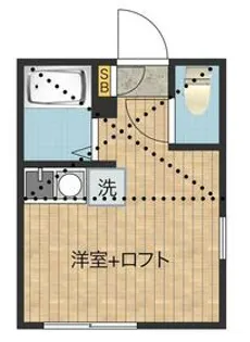 月ハウスたかとり【2階】の間取り