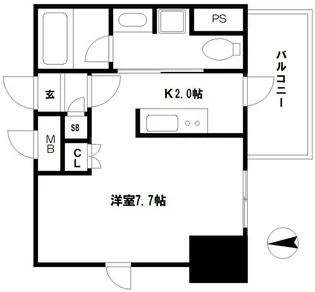 リビオレゾン北浜天満橋【8階】の間取り