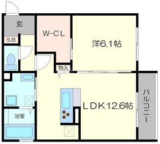 フォレストファン【2階】の間取り