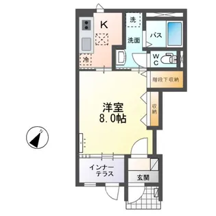 ラ・クラリエール(La Clairiere)【1階】の間取り