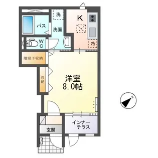 ラ・クラリエール(La Clairiere)【1階】の間取り