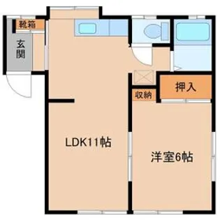 カームコマゴメ【1階】の間取り