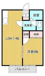 ソレイユK B【203号室】の間取り
