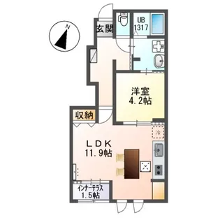 ワイズスクエア01(Y’s square01)【1階】の間取り