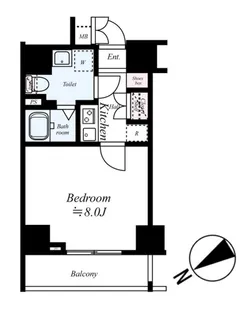 ディアレイシャスID横浜南【702号室号室】の間取り