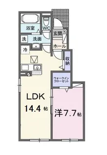ラ・ルーチェ 八幡 Ⅱ【1階】の間取り