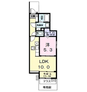 コートハイムKⅡ【1階】の間取り