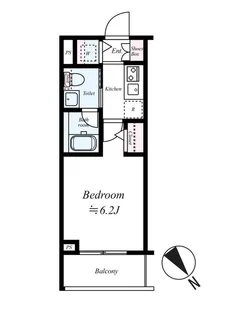Rising place登戸【401号室号室】の間取り