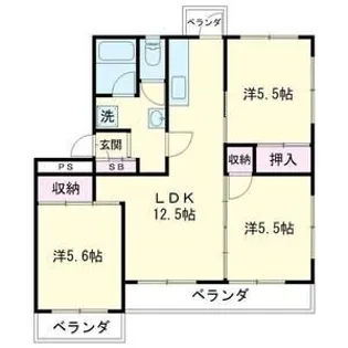 サンハイツ高井【2階】の間取り