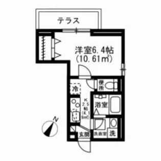 グランディール舎人【1階】の間取り