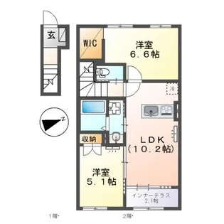 セント ラグジュアリー【2階】の間取り