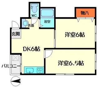 ラムール京橋【7階】の間取り